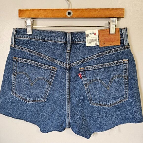 NWT LEVIS 501 original high rise shorts dark Denim - Picture 5 of 16